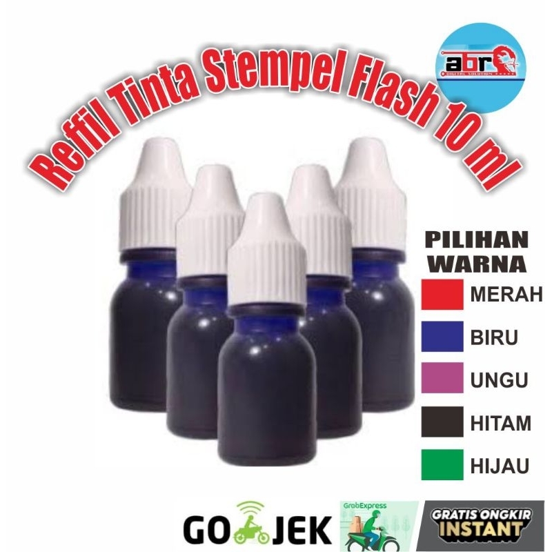

TINTA STEMPEL FLASH 10ml & 15ml MURAH - STEMPEL ISI ULANG