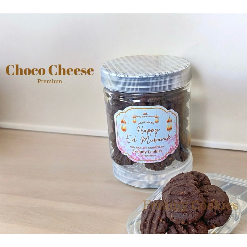 

Choco Cheese Premium / Kue Kering / Cookies Lebaran / Cookies Premium Wisman / Nastar / Kastengel / Palm Cheese / Coklat / Renyah / Keju / Kue Kering Lebaran