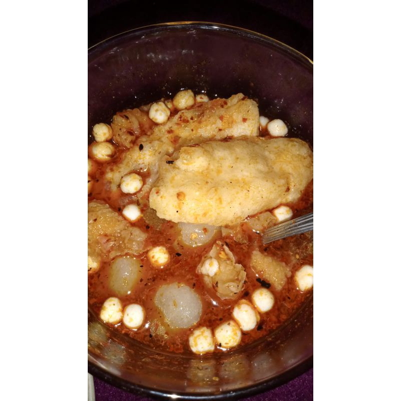 

paket 3 bungkus baso aci kuah instan chili oil