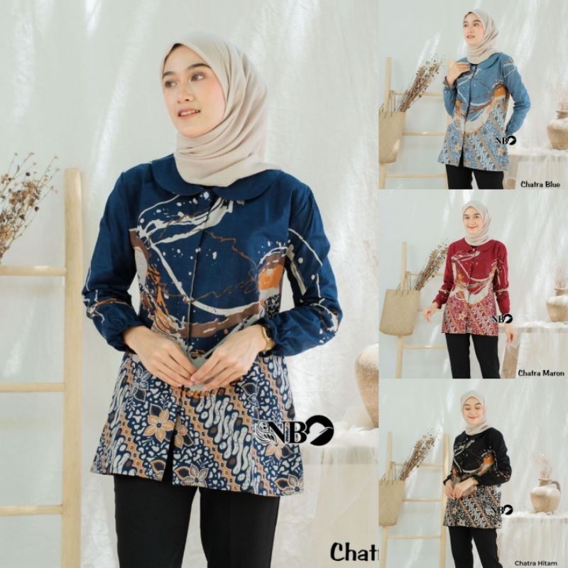 Baju Batik Wanita | Atasan Batik Wanita Kerja | Batik Kerja Size M L XL XXL