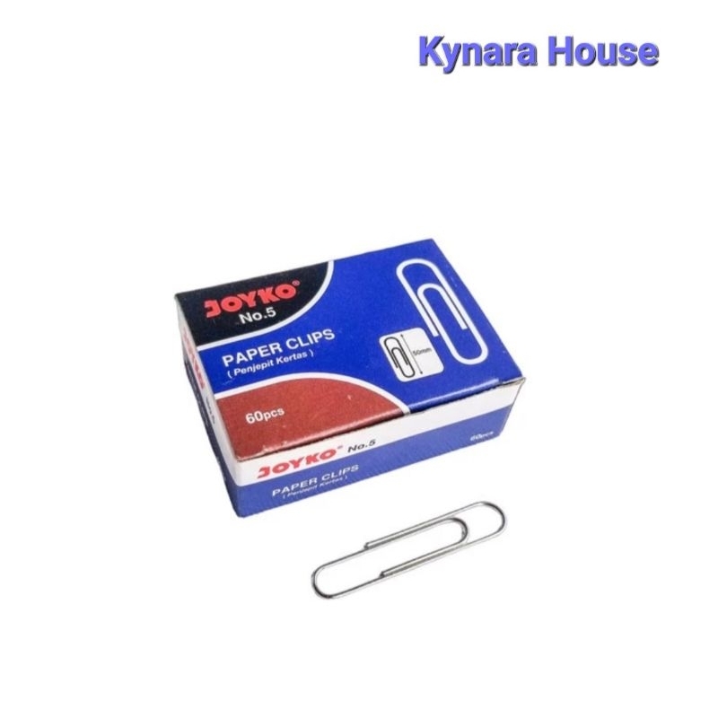 

Joyko Paper Clips No.5 / Penjepit Kertas isi 60pcs