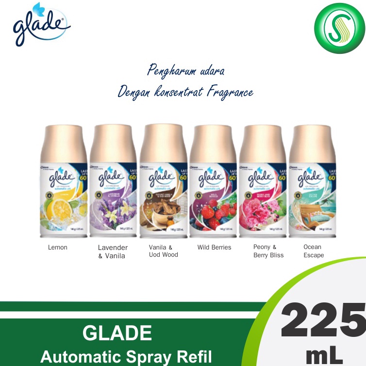New Trend GLADE AUTOMATIC SPRAY REFIL 225mL  Pengharum Ruangan Glade Matic