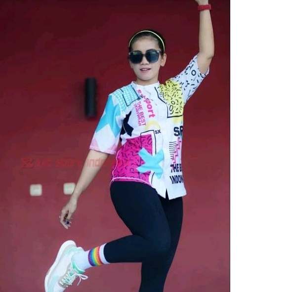 BAJU SENAM // BAJU AEROBIC SXB BUTTON UP SIX // SXB SPORT INDONESIA // STELAN SENAM // STELAN OLAHRA
