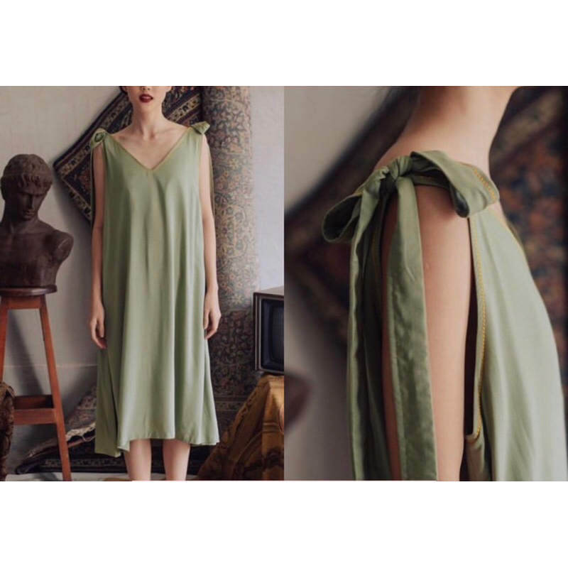 novere dress warna olive size SM