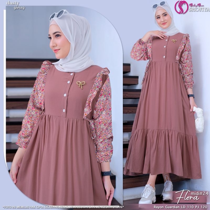 Florie Midi #24 By Shofiya || Gamis Midi