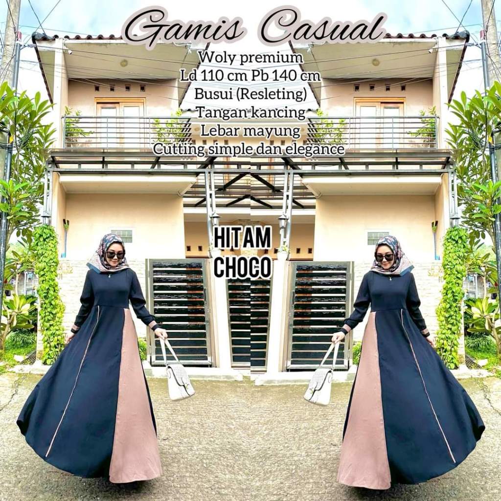 Gamis Wolly All Size Busui Ori Arraffa Syari