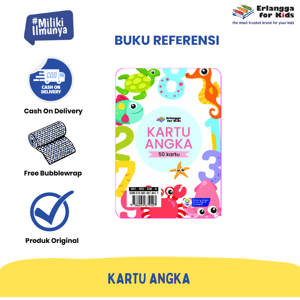[Erlangga] Flash Card Anak: Kartu Angka