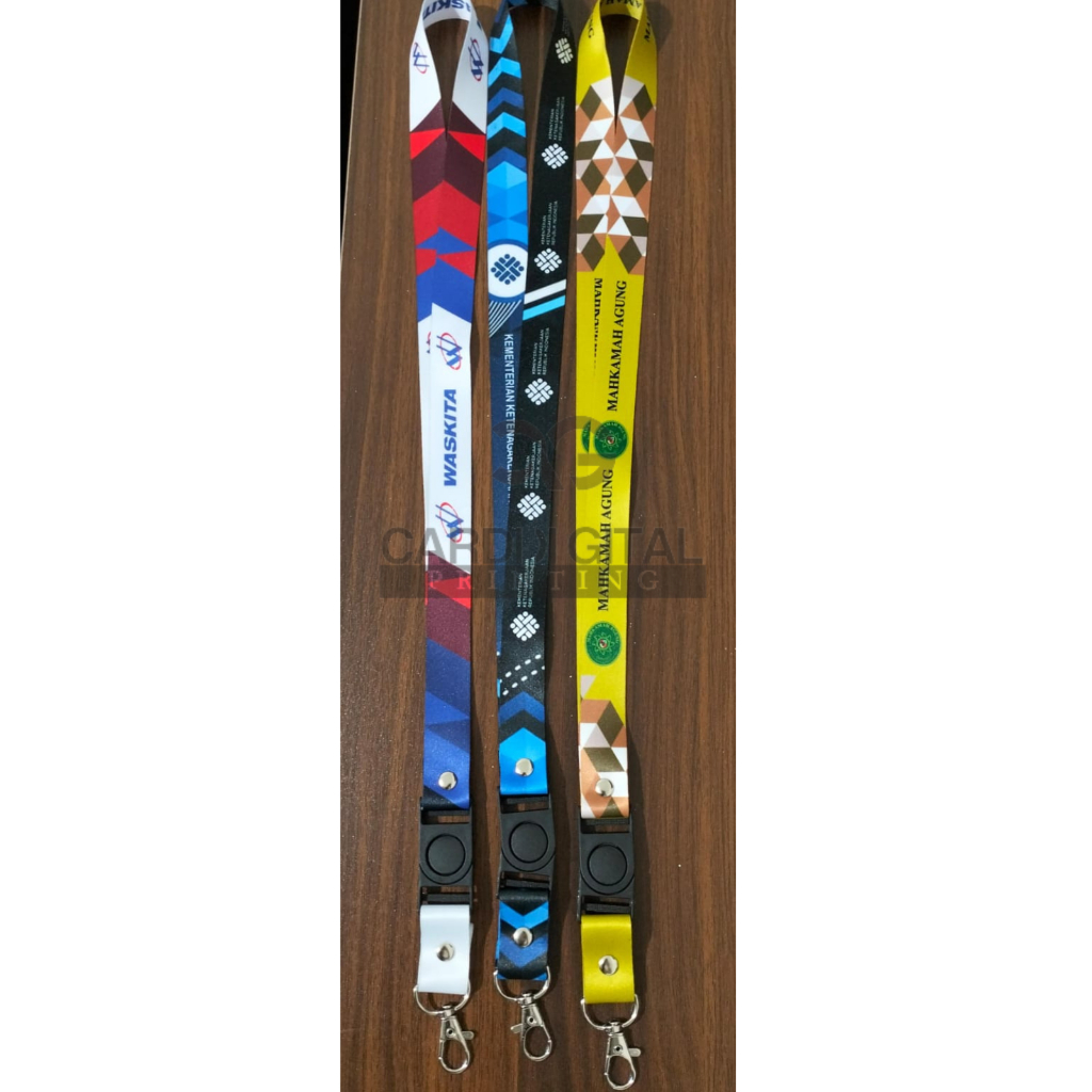 

Tali ID Card / Tali Lanyard printing MAHKAMAH AGUNG, WASKITA, KEMENAKER