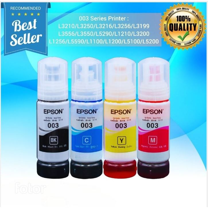 TINTA EPSON 003 PREMIUM UNTUK PRINTER SERIES L3210,L3110,L3116,L3150,L3156,L5190,L1110,L5290,L3256,L