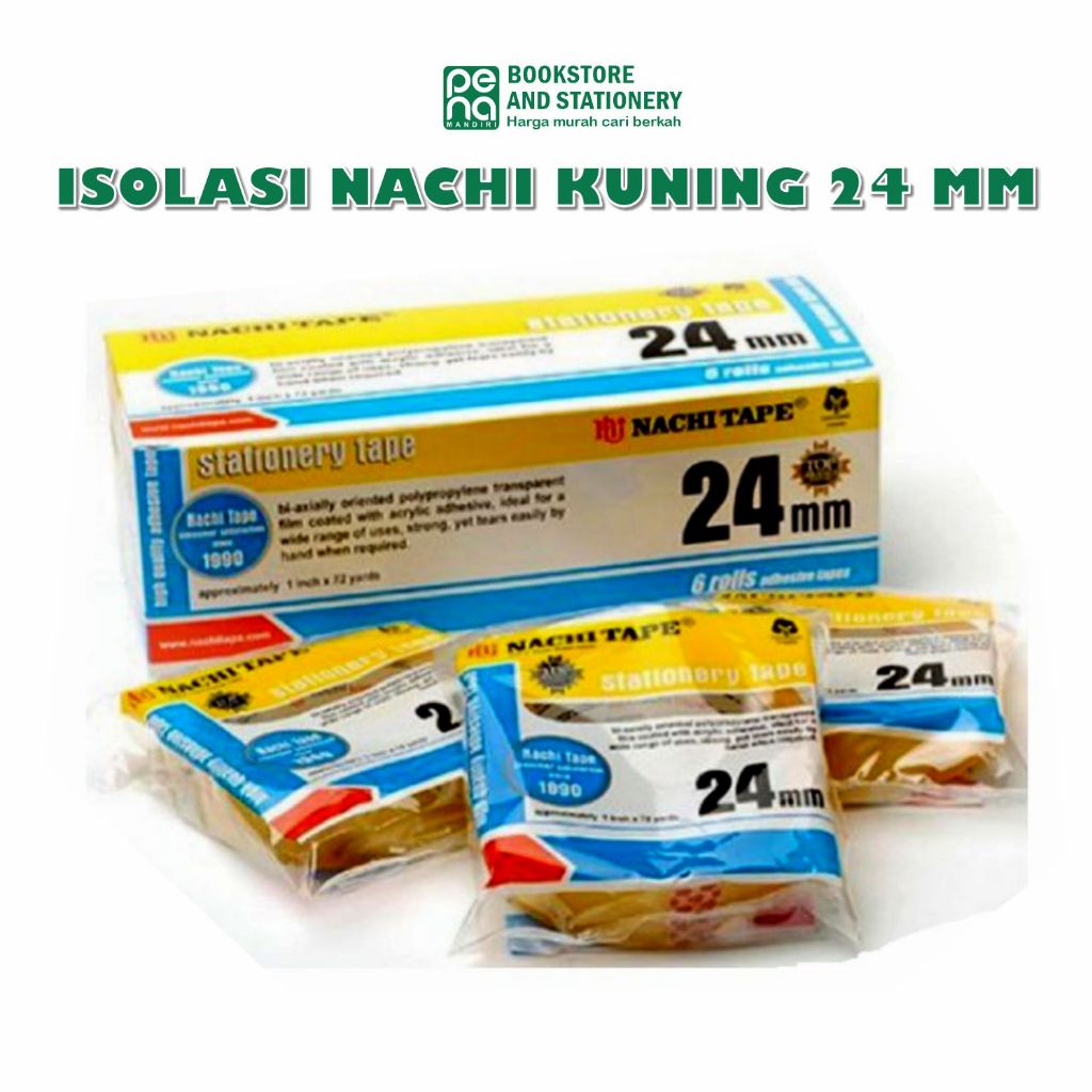

Isolasi Nachi Kuning 24 MM x 72 YARD (1 PCS)