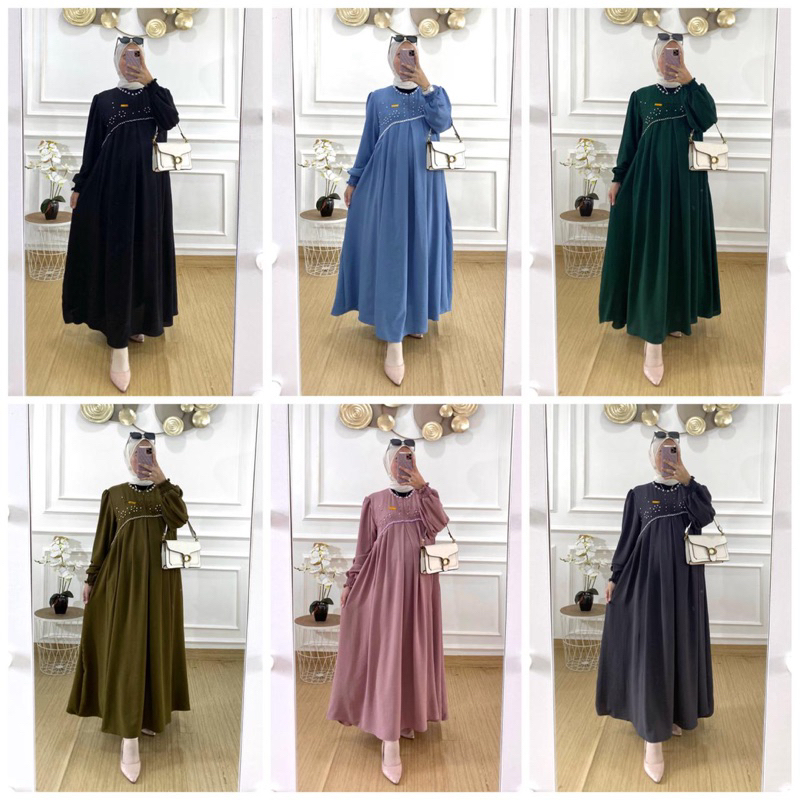 Gamis Crinkle Mix Payet Janeeta Dress