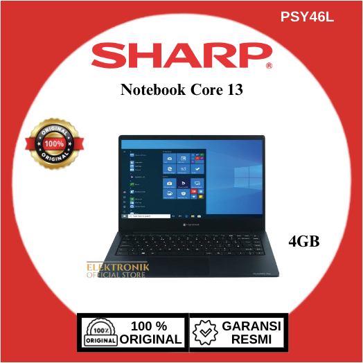 SHARP NOTEBOOK DYNABOOK CORE I3 PYS46L-04102E 4GB/PSY-46L/PSY 46L/SHARP NOTEBOOK/SHARP NOTEBOOK DYNA