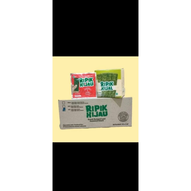 

Ripik hijau camilan all rasa 1 box isi 12 pcs