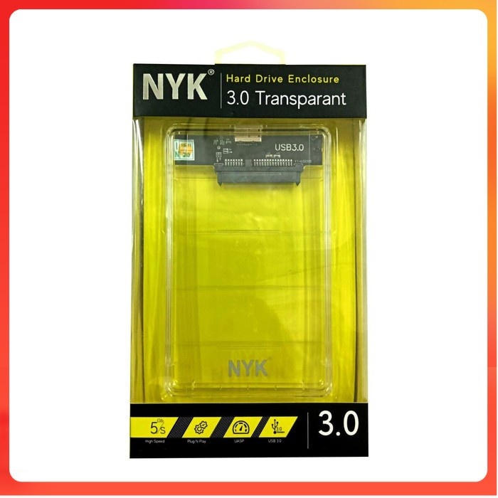 Enclosure HDD/ Casing Hardisk NYK 3.0 Transparan