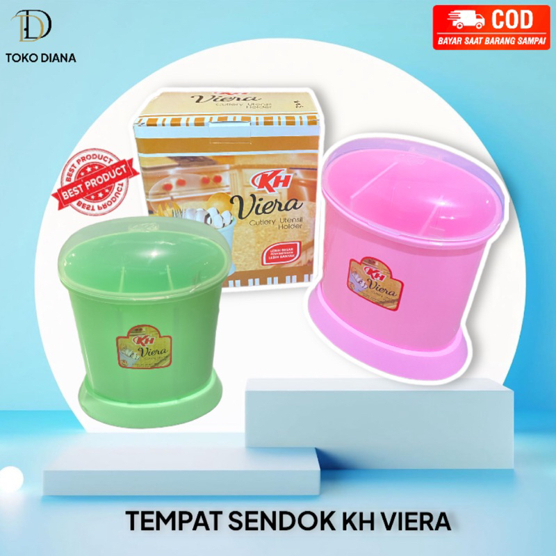 tempat sendok viera KH / Tempat Sendok Warna / Tempat Sendok Tutup Garpu / Dapur Plastik Viera