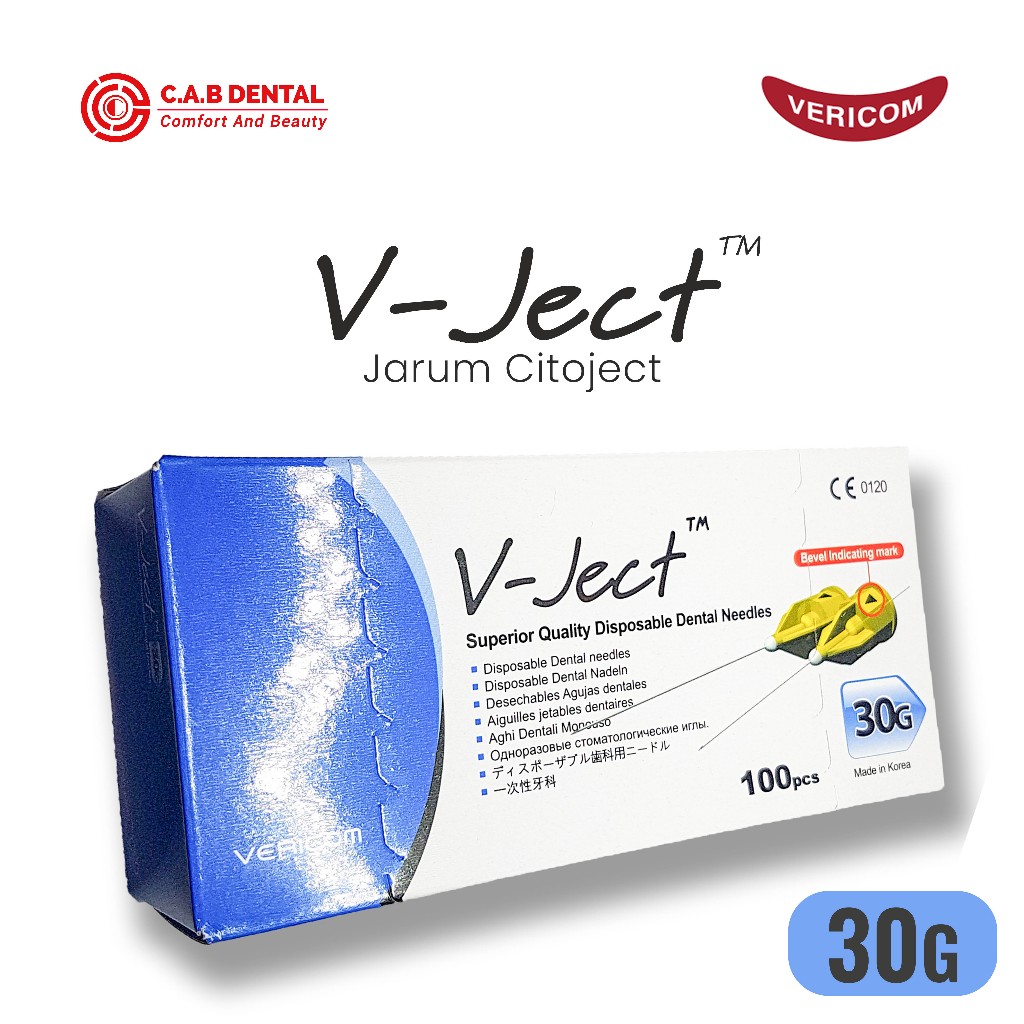 Vericom Cytoject V-Ject / Jarum Anastesi / Jarum Citoject / JARUM CYTOJECT / VJECT / CAB DENTAL BAND