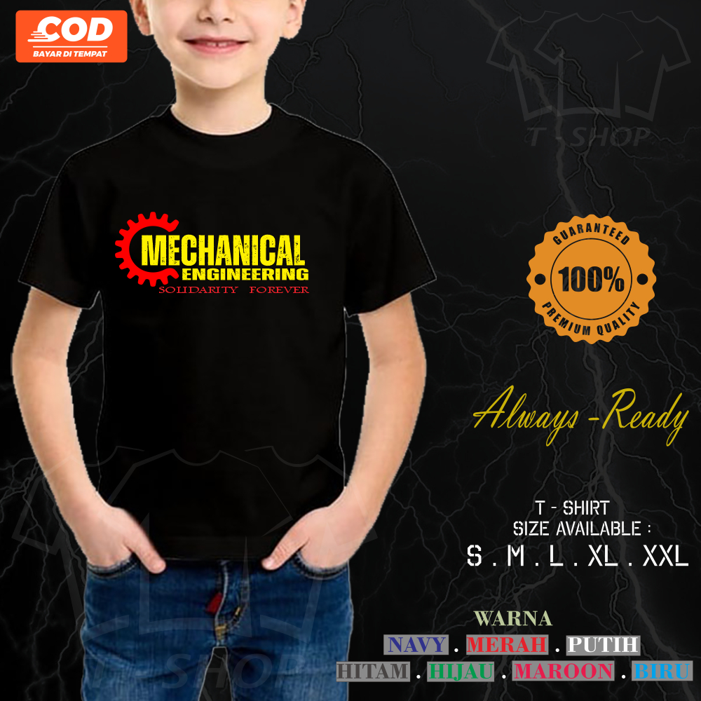 Kaos Baju ANAK Teknik Mesin Solidarity M Forever Kaos Distro Anak Terbaru MECHANICAL ENGINEERING