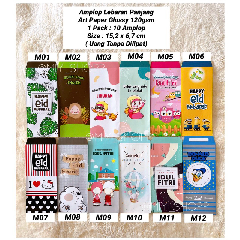 

Amplop Lebaran // harga per 1 pack // 1pack : 10 amplop