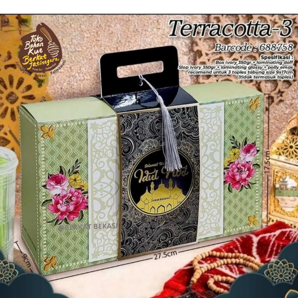 

BOX LEBARAN TERRACOTTA-3 / BOX LEBARAN 3 JAR 1000 ML / DUS LEBARAN