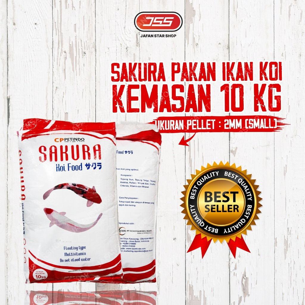 SAKURA Pakan Ikan Koi 10kg  - 2 mm