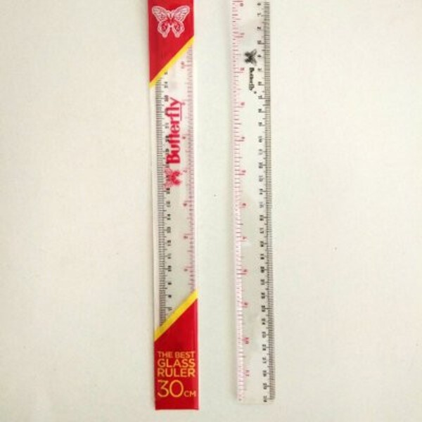 

gk [PACK] Penggaris Plastik / Plastic Ruler 30 cm - Butterfly MURAH