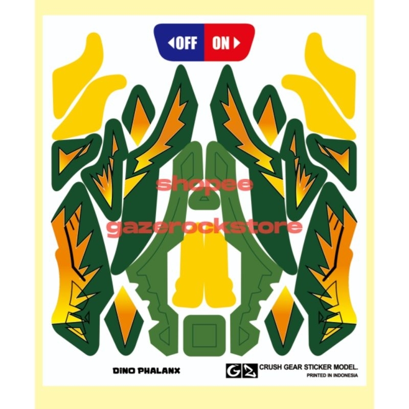 Stiker CrushGear Dino Phalanx Cutting Vinyl