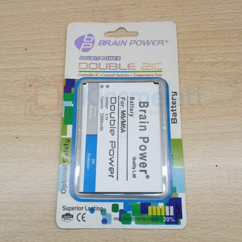 BATERAI BATRE BATTERY EVERCOSS M60 M6 M6A DOUBLE POWER BRAIN POWER MURAH BERGARANSI