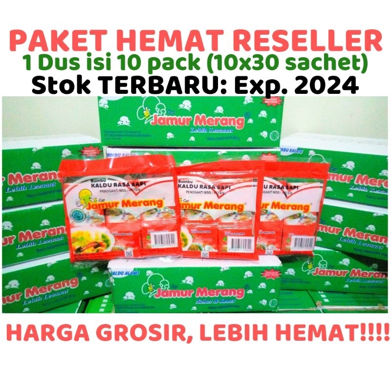 

Kaldu Jamur Merang Sapi 1 satu dus isi 10 pack x 30 sachet