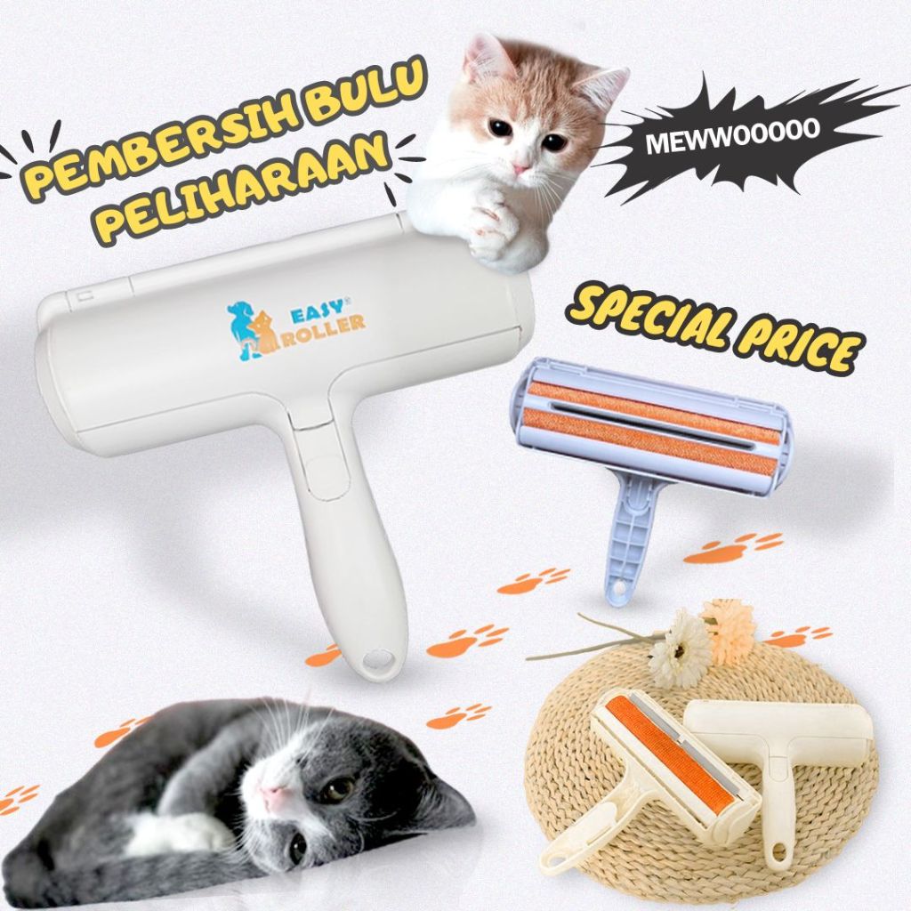 Pet Roller [PREMIUM] Pembersih Bulu Kucing Bulu Anjing Pembersih Ambal Karpet Pembersih Pakaian