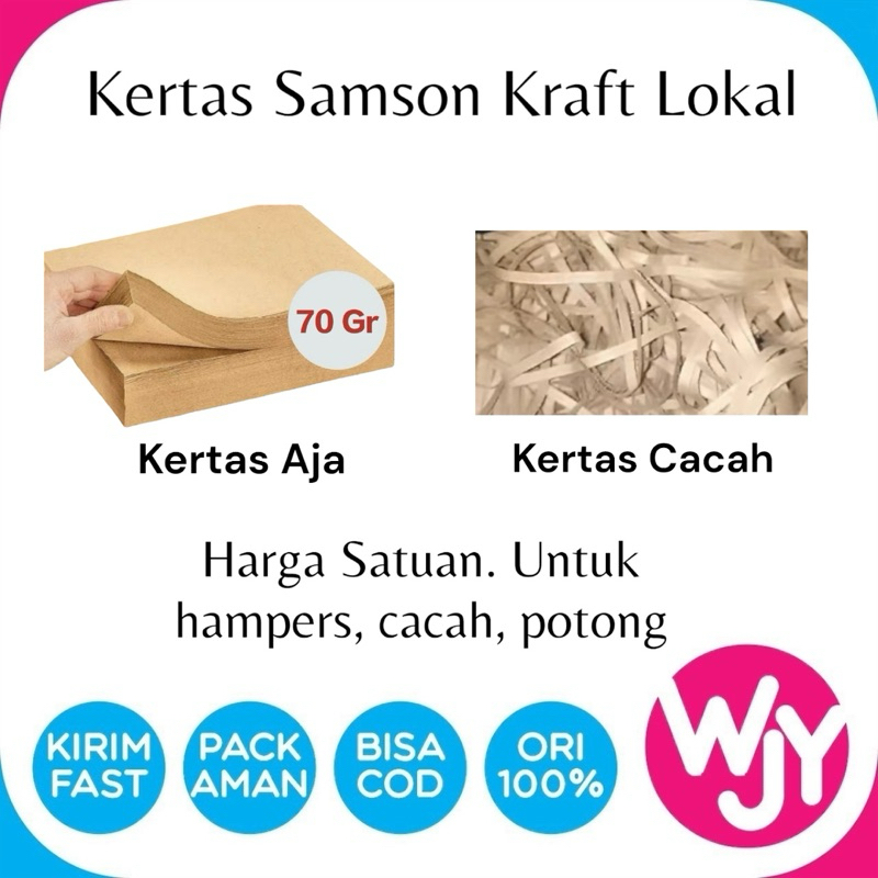 

Kertas hampers lokal Kertas Kraft A4 70 Gram 70gram 70gr SATUAN / Kertas Samson Kraft Paper A4 / Kertas Cokelat Muda Kraft