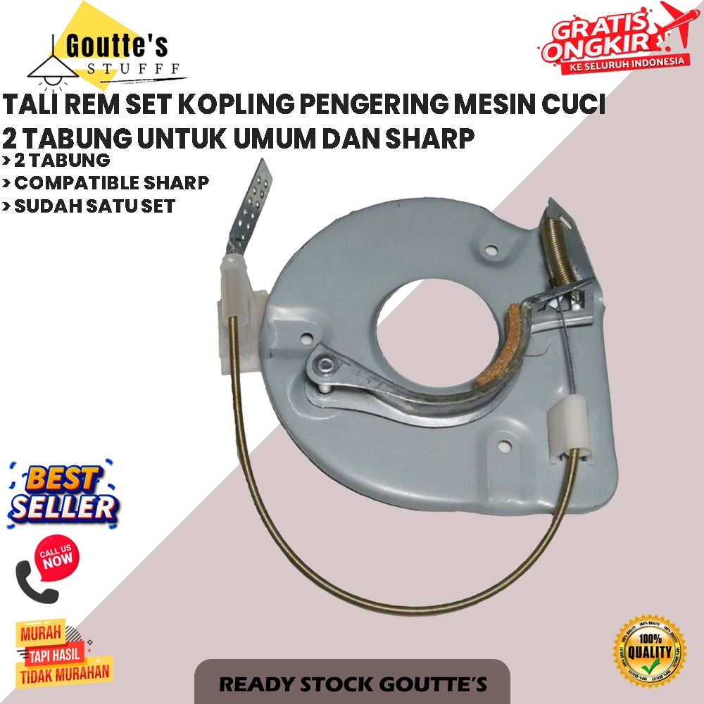 TALI REM SET KOPLING PENGERING MESIN CUCI 2 TABUNG UNTUK UMUM DAN SHARP