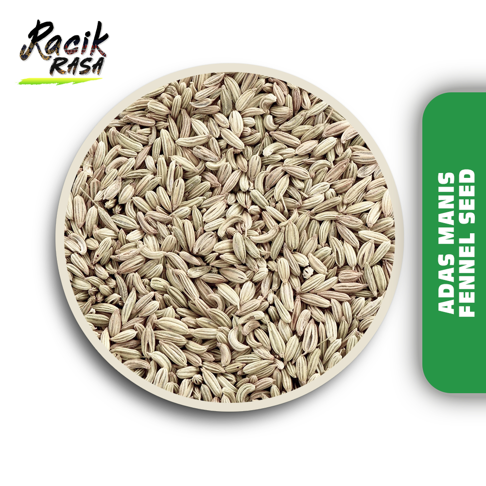 

RACIK RASA |( JAMINAN TERMURAH )[ 1 KG ] ADAS MANIS FENNEL SEED IMPORT KUALITAS PREMIUM BUMBU REMPAH MASAKAN 1 KG