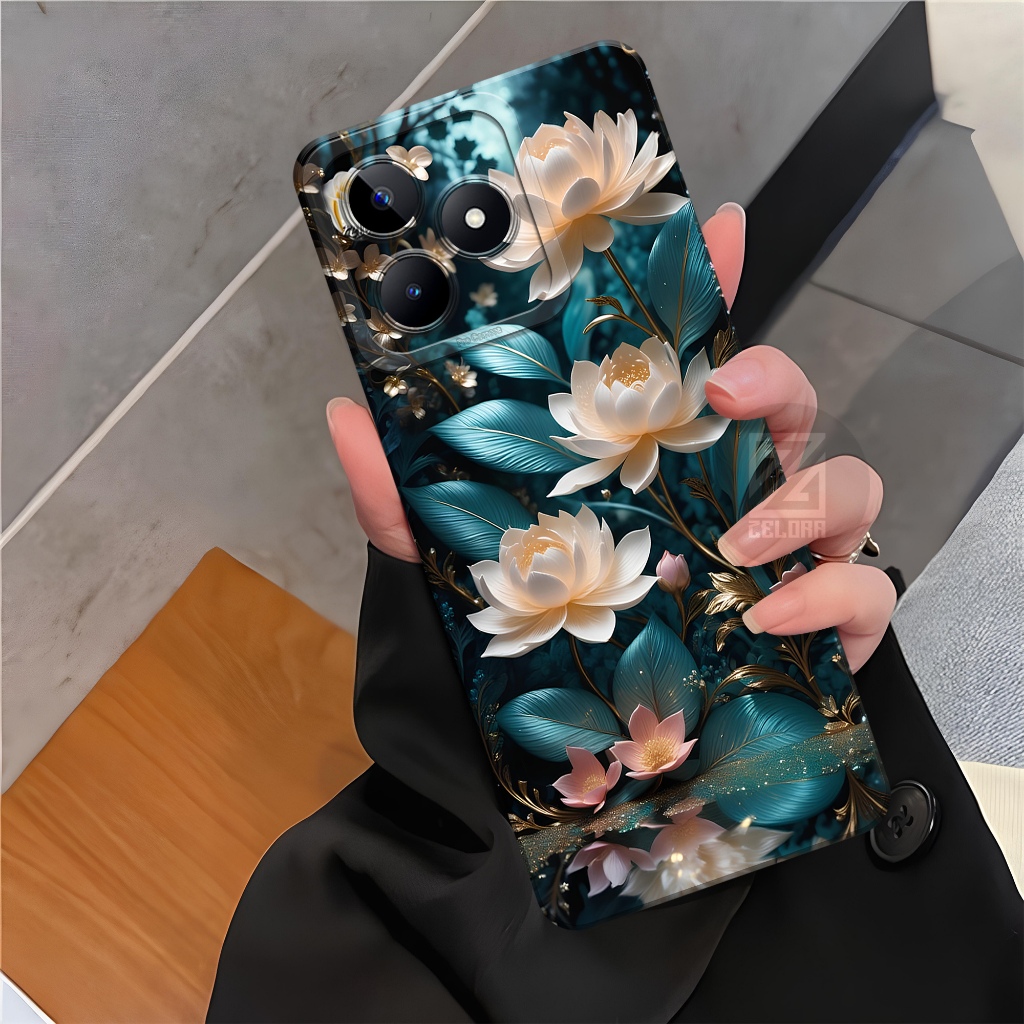 Case Hp REALME C51/C51S Terbaru - Fashion Case Bunga - Softcase REALME C51/C51S - Casing REALME C51/