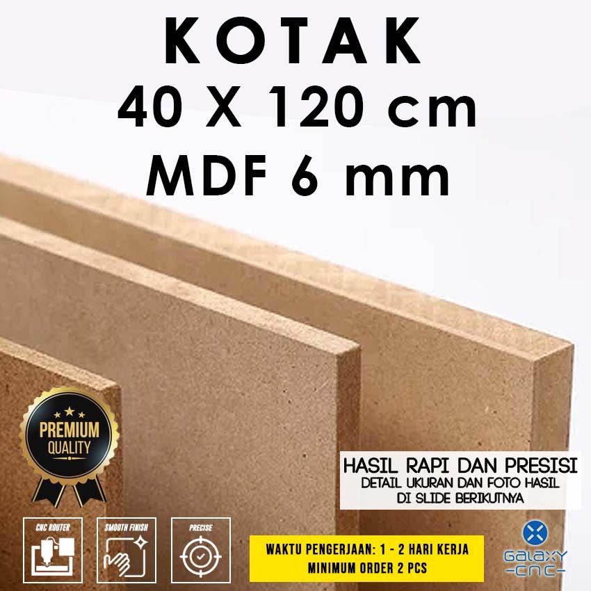 

Kotak uk. 40 x 120 cm - MDF 6 mm - Papan Kayu Triplek / MDF