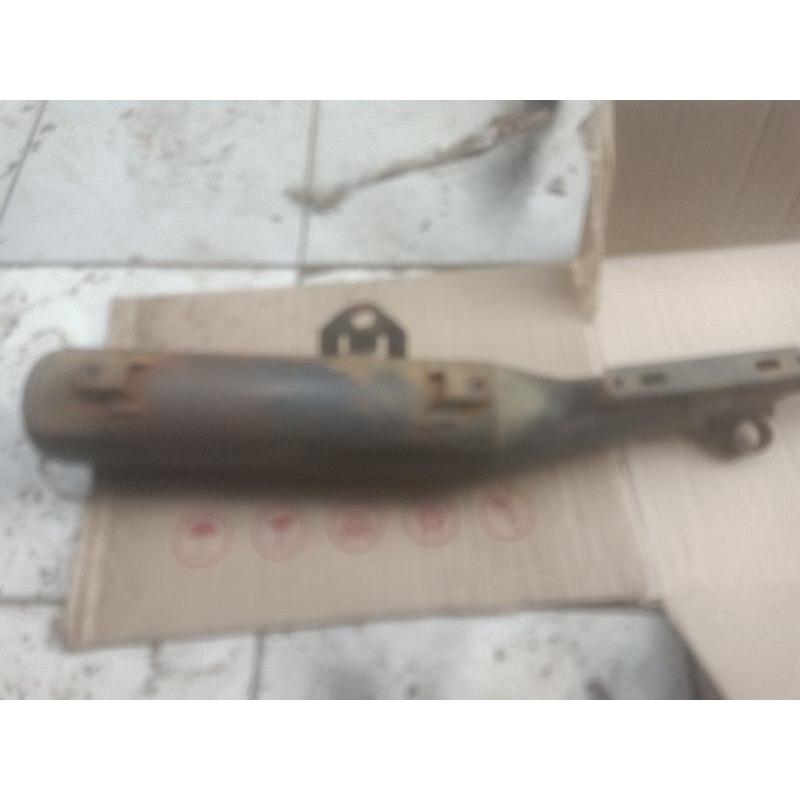 kenalpot motor Vega ZR satu set dengan tameng kenalpot