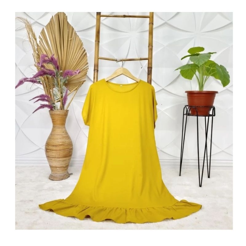 Dastet Ruffle polos Daster ruffle jumbo Daster ruffle kekinian Daster Rayon