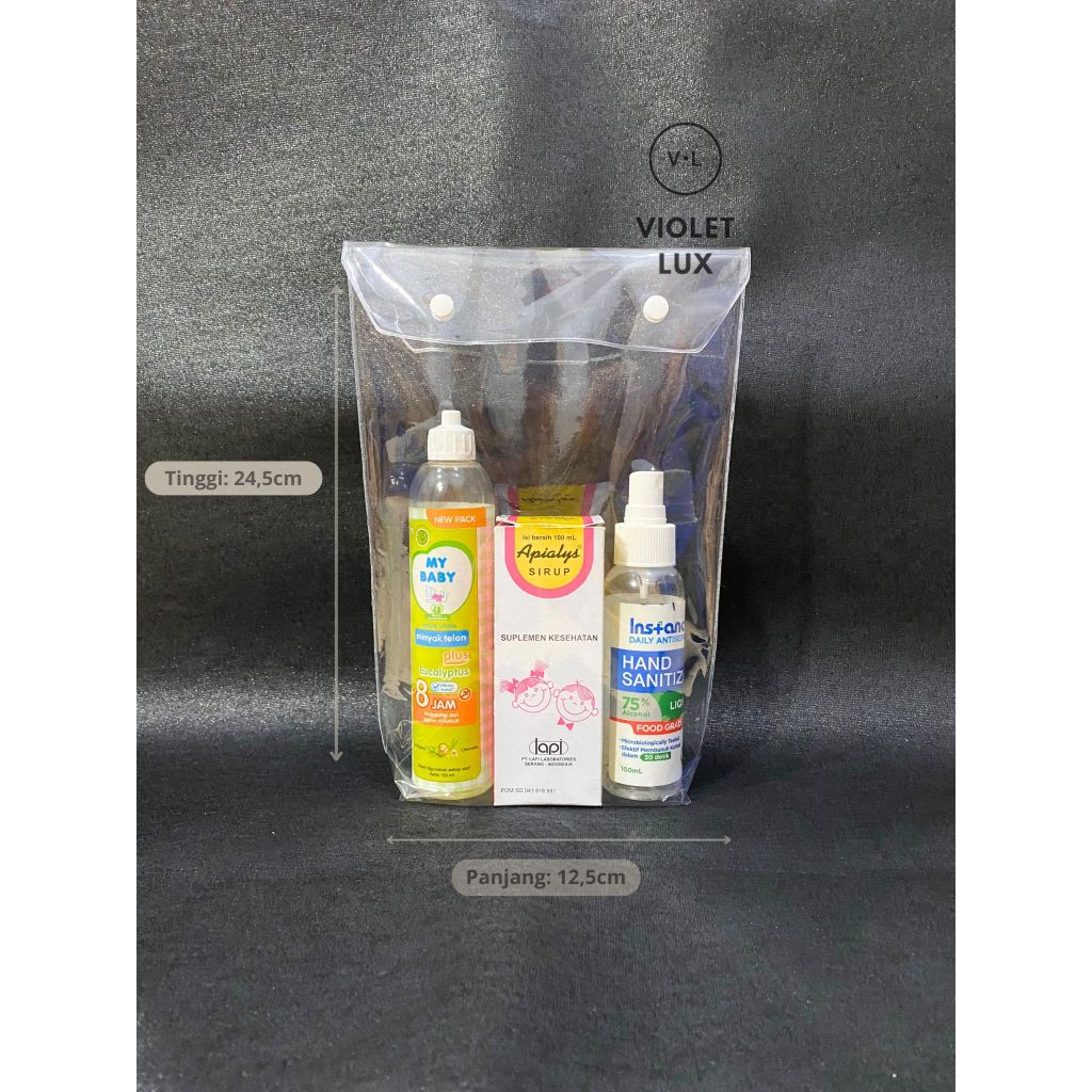 Pouch Obat / Plastik Kancing Obat Vitamin Minyak Telon / Pouch Mika Skincare Serbaguna