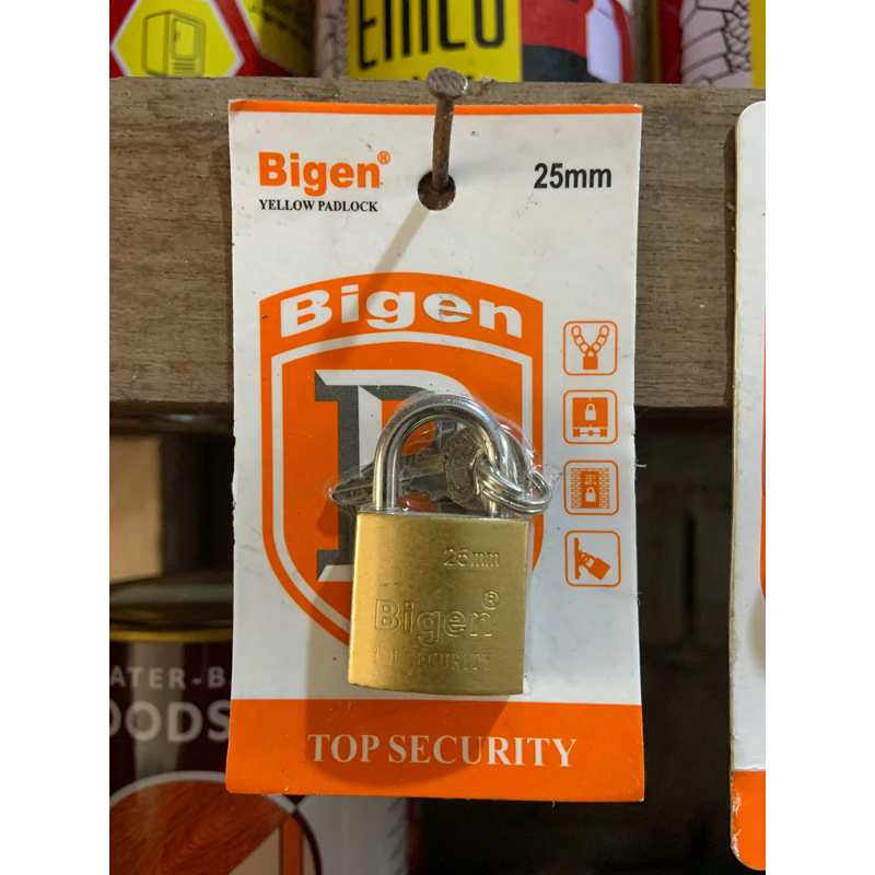 GEMBOK KOPER / GEMBOK KUNING BIGEN 25MM