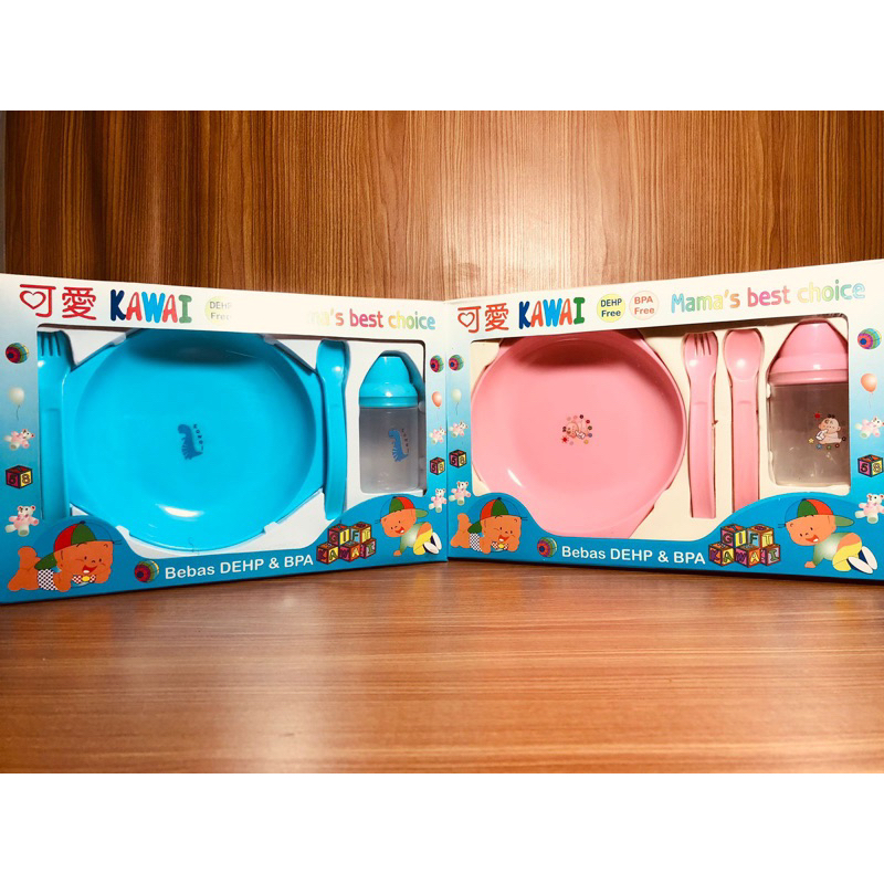 Kawai gift set piring Hampers Bayi Kado Lahiran Anak Perempuan Laki Laki - Parcel Mpasi Peralatan Ma