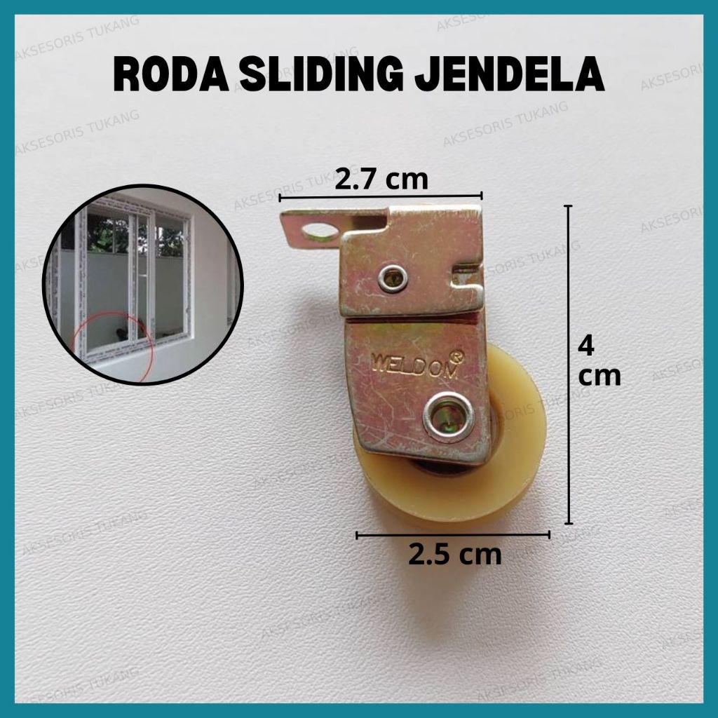 Roda Sliding Jendela / Roda Geser Jendela / Window Sliding Wheel Weldom