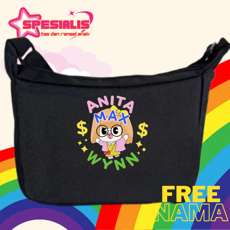 TAS SELEMPANG ANAK SEKOLAH MOTIF ANITA MAX WYNN