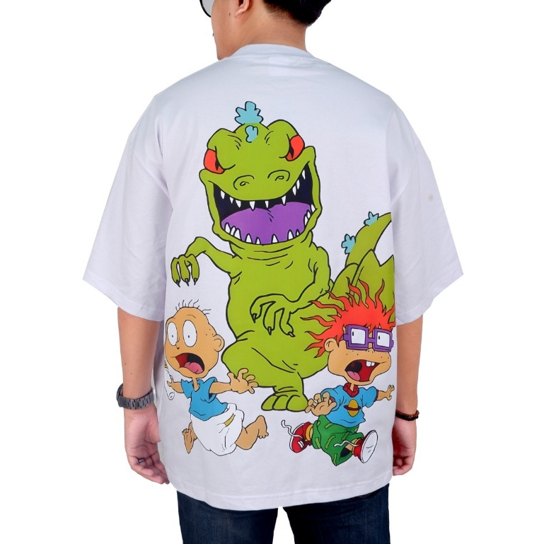 RUGRATS DINOSAURUS CARTOON ANIMATION KAOS OVERSIZE COMBED 20S