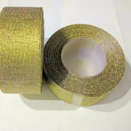 

Pita Gliter Gold/Silver 1 inch (2,5 cm) Pita Gliter perak/ Pita Gliter Emas