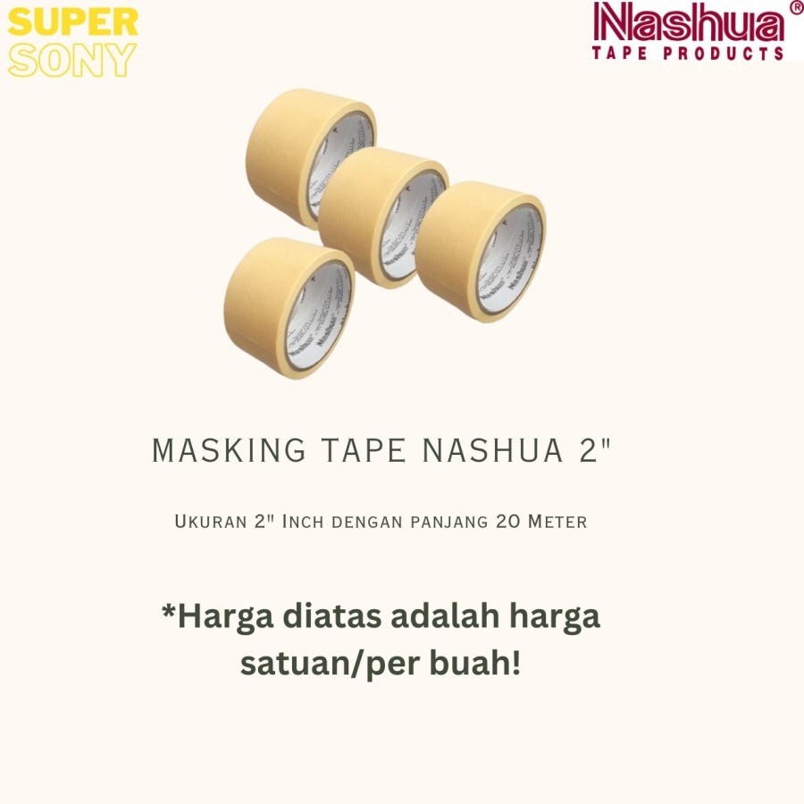 

masking tape lakban isolasi selotip kertas nashua 2" / 2 inch 48mm 20m