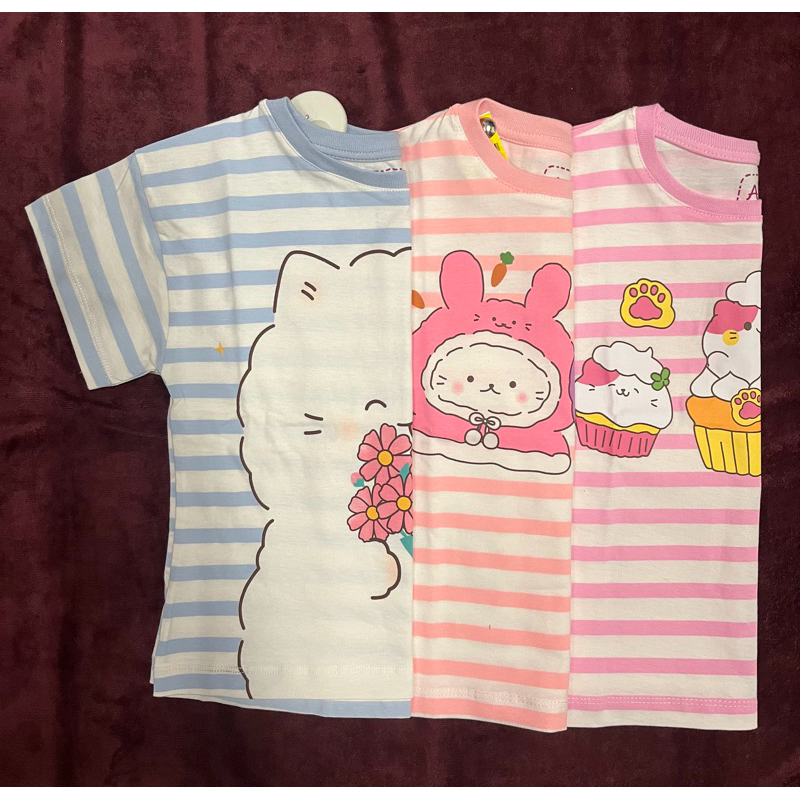 baju kaos crop anak perempuan lengan pendek