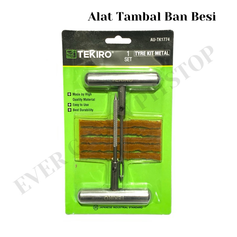 alat tambal ban gagang besi tekiro + lem tambal ban motor mobil