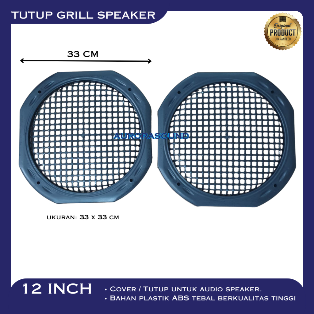 TUTUP GRILL SPEAKER 12 INCH 12IN 12" RAM BOX PIGURA 2 PCS