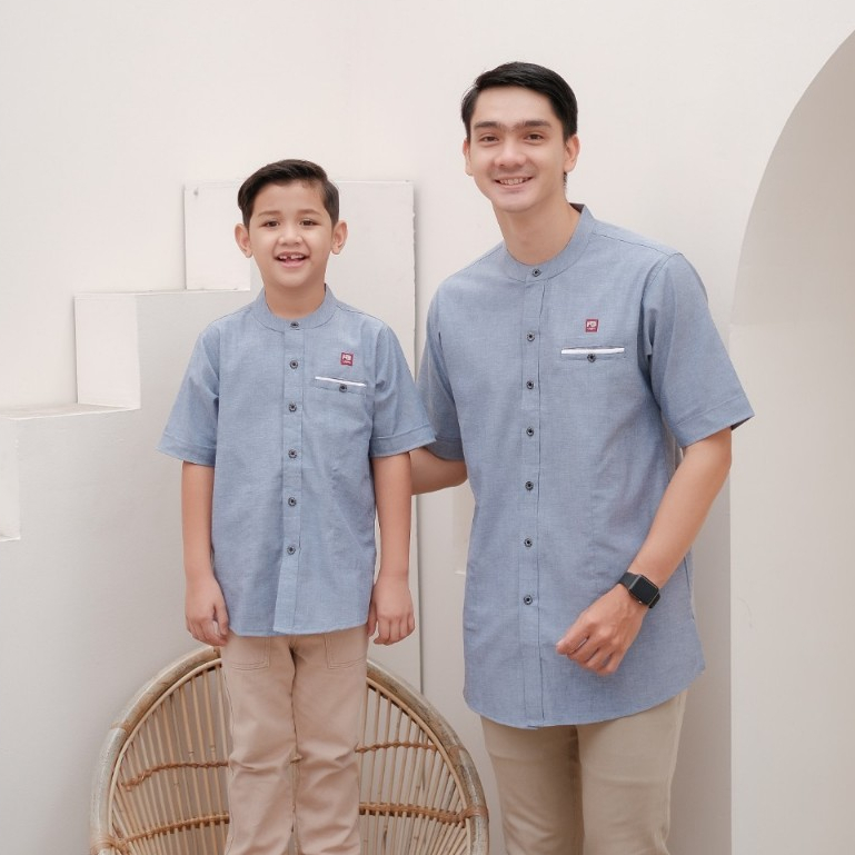 TerlarisBaju koko Couple Ayah Dan Anak Laki2 -baju muslim ayah -anak Lengan Pendek