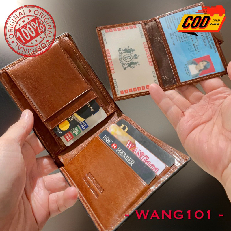 WANG101 -- Dompet Kulit CHECKERS 15N Original - Jaminan Asli atau Uang Kembali
