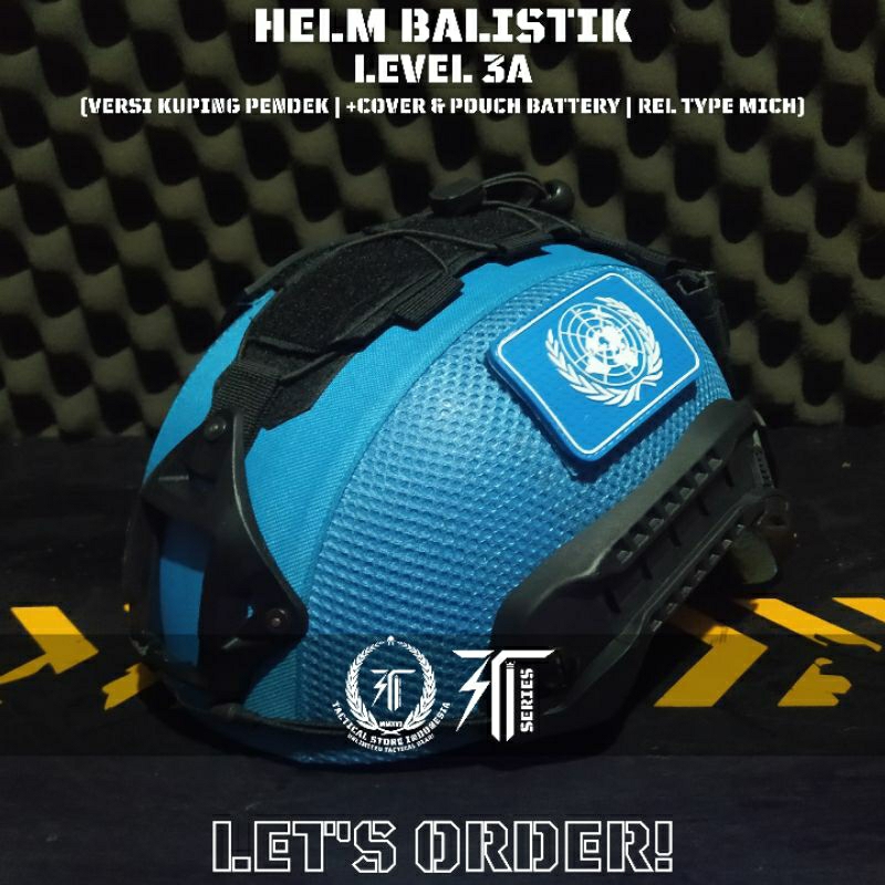EXCLUSIVE TSI - Helm Balistic ASLI Level 3A Versi Kuping Pendek - Helm Balistik Tactical Baja Warna 